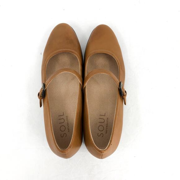 Soul Naturalizer Womens Ramona Mary Jane Flats US 11 Wide EU 42 Brown NIB - Picture 8 of 10